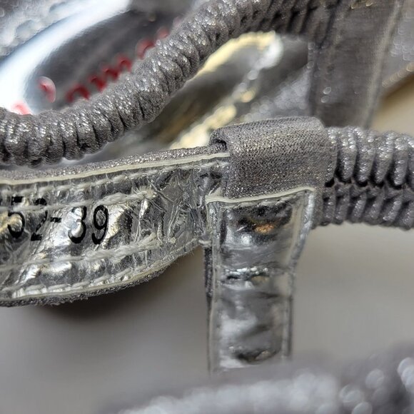 WOMENS Size 8 Silver Sandals L' Amour Cushioned Comfort Insole Toe Post NEW - Picture 12 of 12